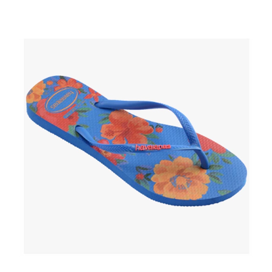 Chinelo Havaianas Feminino Slim Summer Bliss Azul Brilhante Chinelo Havaianas Feminino Slim Summer Bliss Azul Brilhante