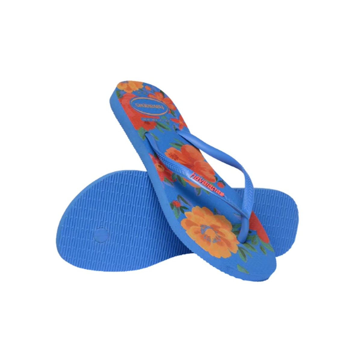 Chinelo Havaianas Feminino Slim Summer Bliss Azul Brilhante