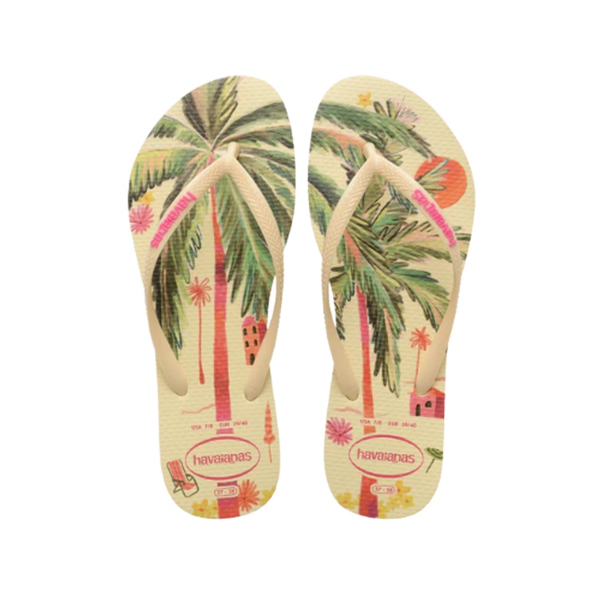 Chinelo Havaianas Feminino Slim Summer Bliss Buttercream