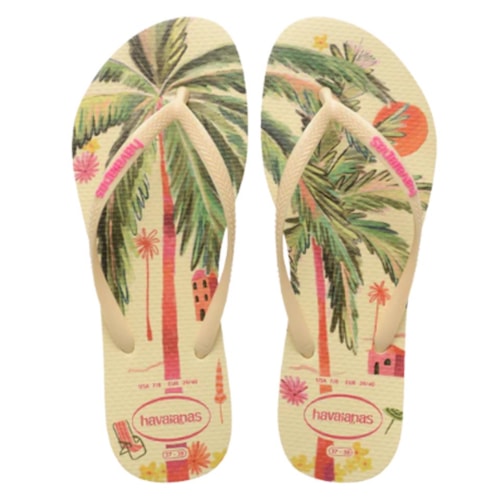 Detalhe - Chinelo Havaianas Feminino Slim Summer Bliss Buttercream