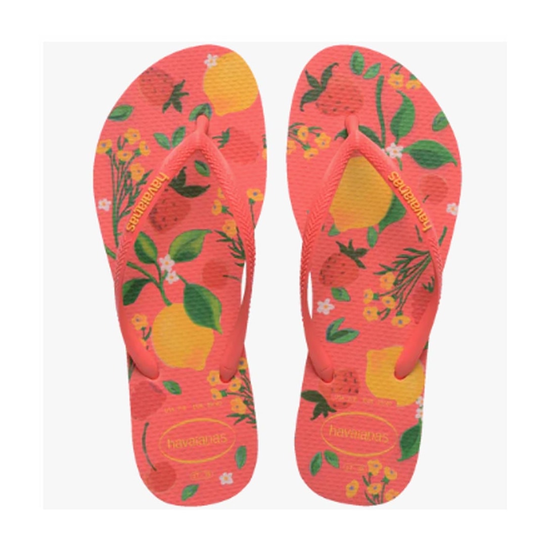 Chinelo Havaianas Feminino Slim Summer Bliss Coral Tropical Chinelo Havaianas Feminino Slim Summer Bliss Coral Tropical