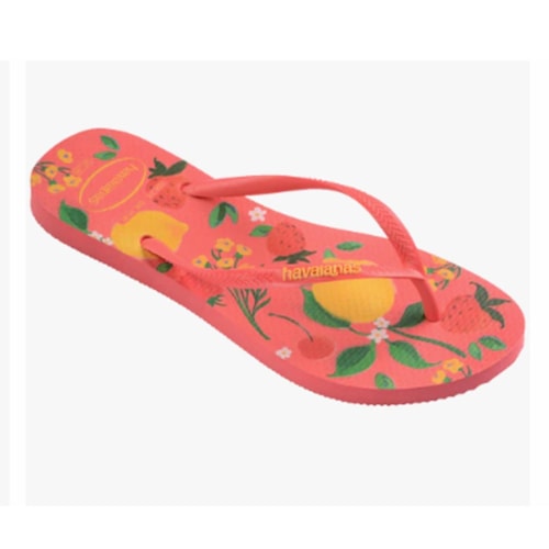 Detalhe - Chinelo Havaianas Feminino Slim Summer Bliss Coral Tropical