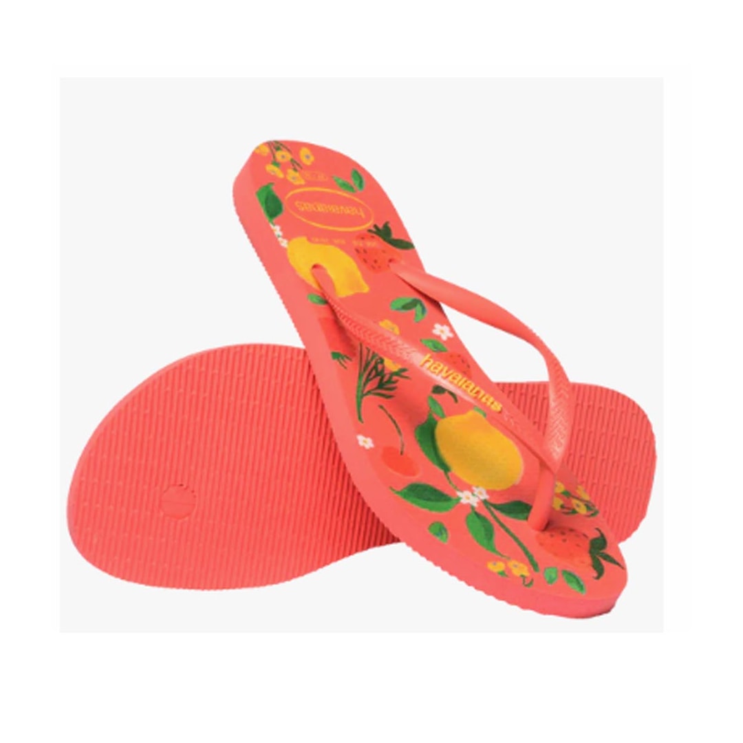 Chinelo Havaianas Feminino Slim Summer Bliss Coral Tropical