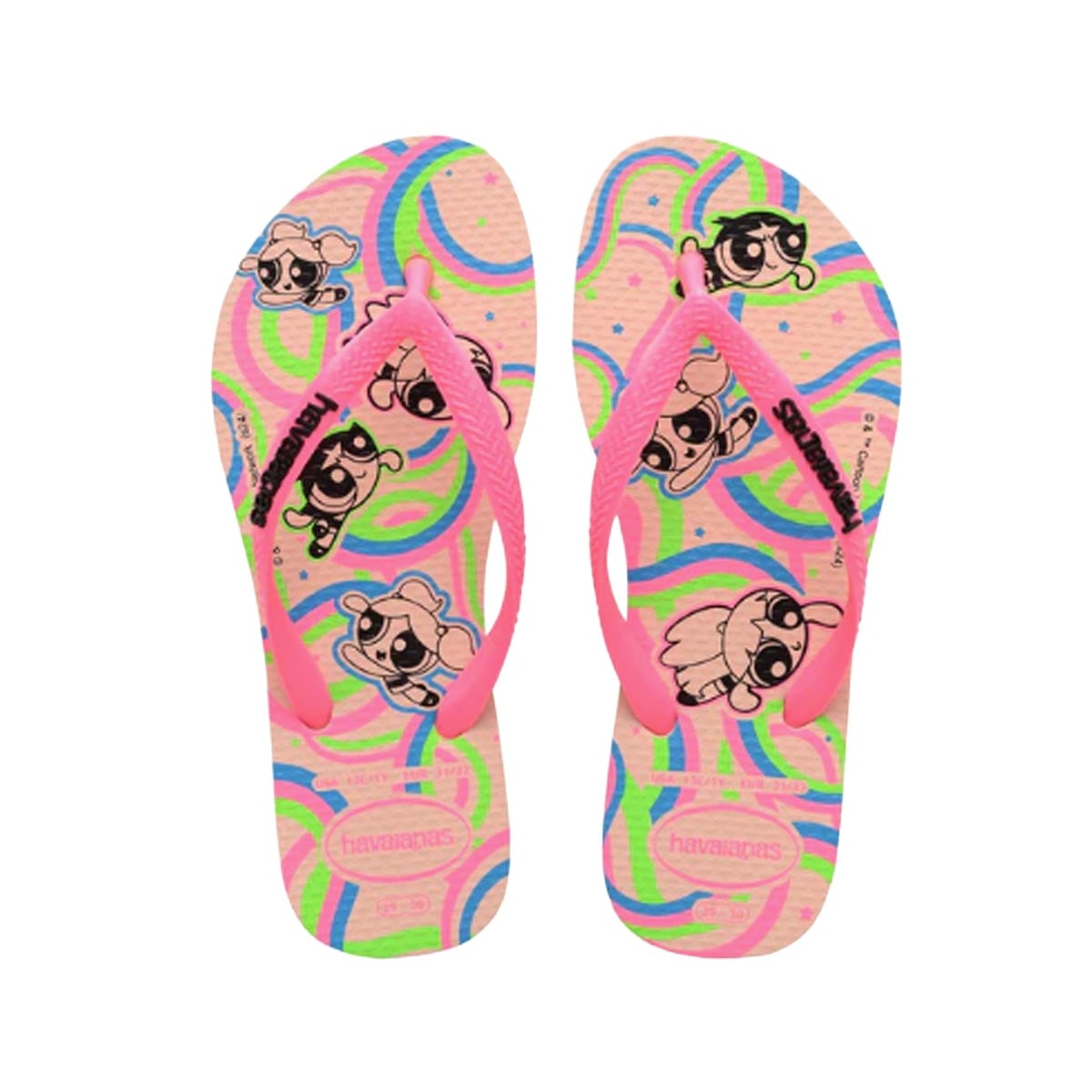 Chinelo Havaianas Infantil As Meninas Super Poderosas Rosa Chinelo Havaianas Infantil As Meninas Super Poderosas Rosa