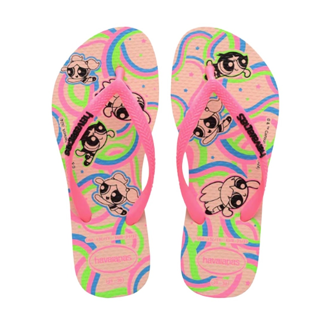 Chinelo Havaianas Infantil As Meninas Super Poderosas Rosa Chinelo Havaianas Infantil As Meninas Super Poderosas Rosa
