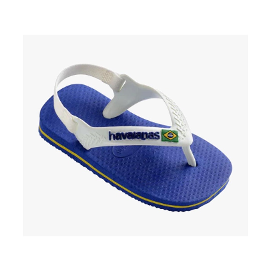 Chinelo Havaianas Infantil De Dedo Brasil Logo Baby Azul Naval