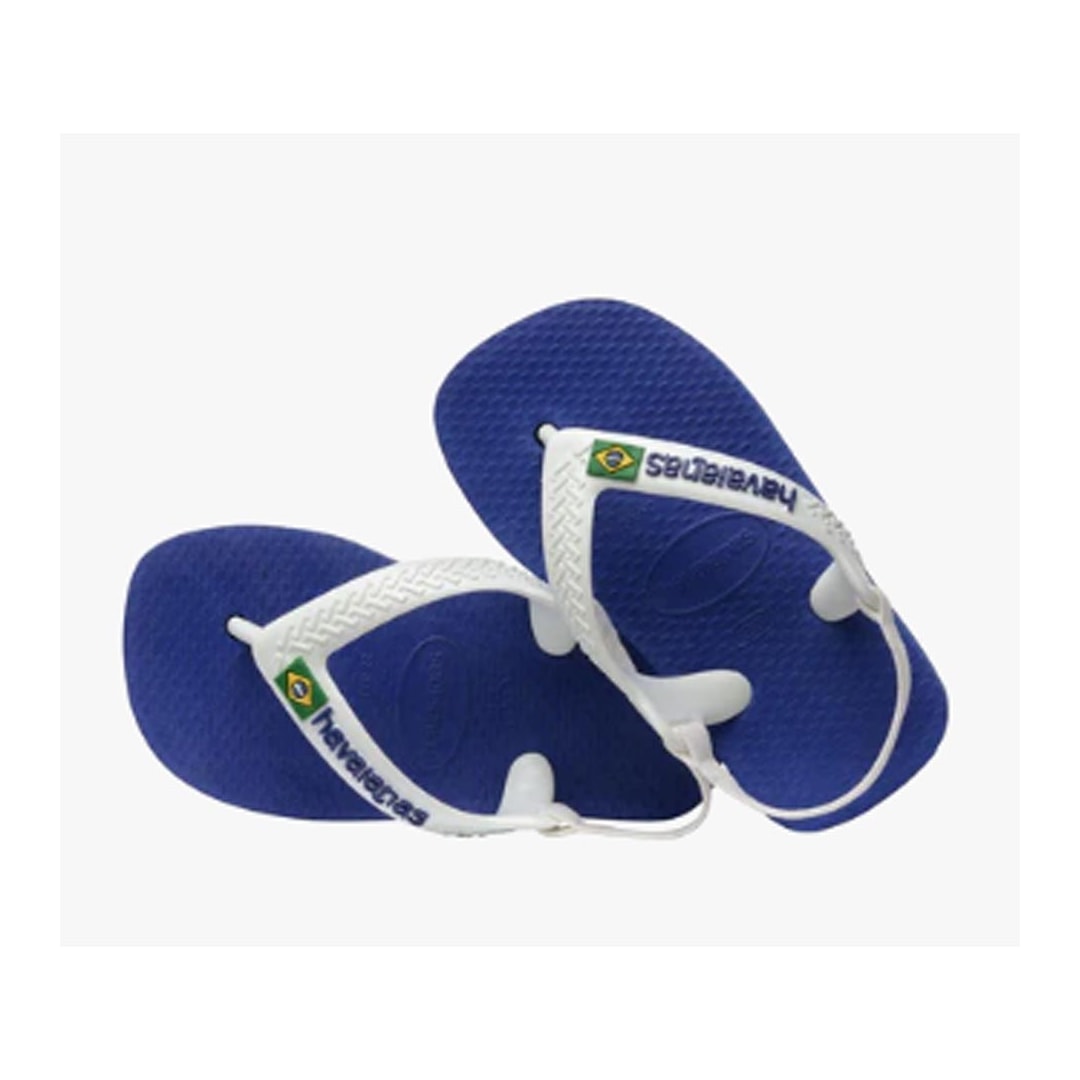 Chinelo Havaianas Infantil De Dedo Brasil Logo Baby Azul Naval