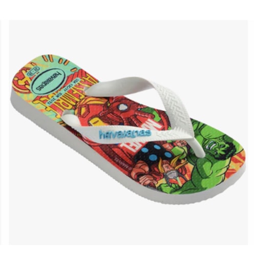 Detalhe - Chinelo Havaianas Kids Dedo Top Marvel Ii Vermelho Rubi