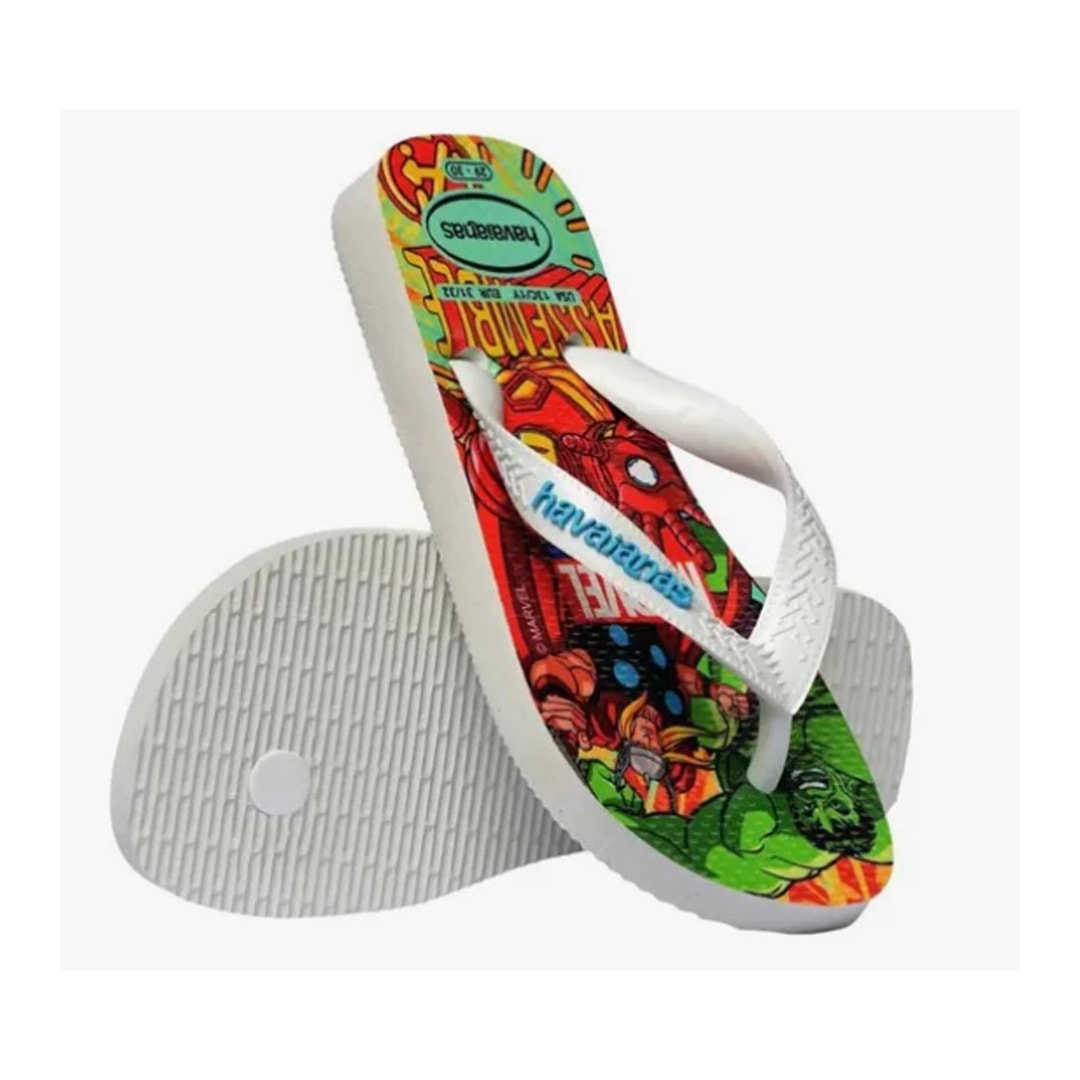 Chinelo Havaianas Kids Dedo Top Marvel Ii Vermelho Rubi
