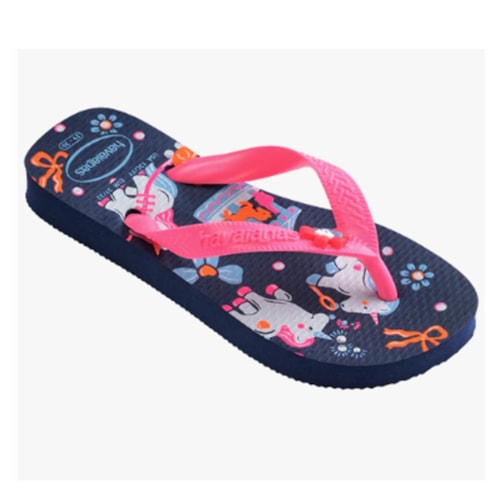 Detalhe - Chinelo Havaianas Kids Fantasy Marinho/Rosa