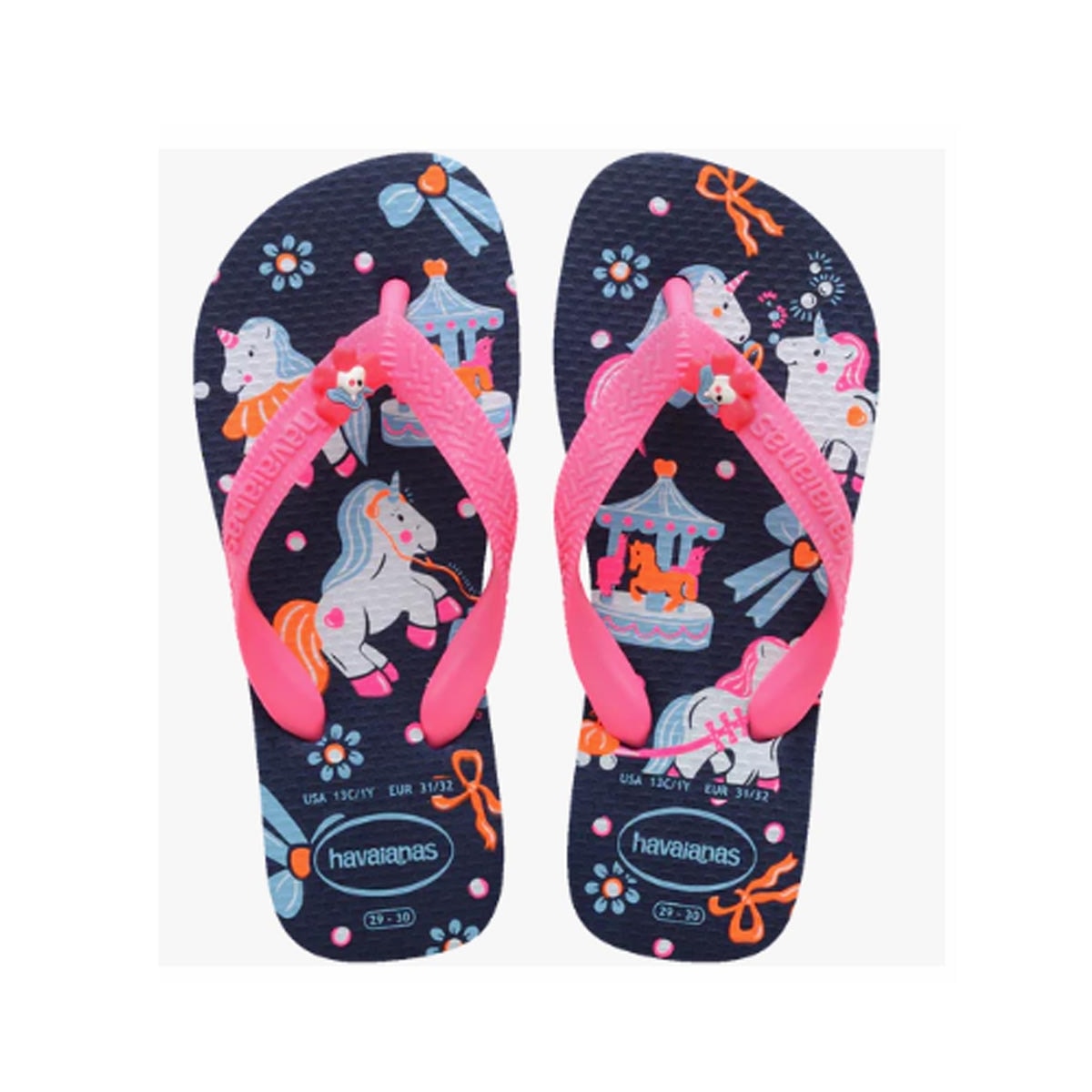 Chinelo Havaianas Kids Fantasy Marinho/Rosa