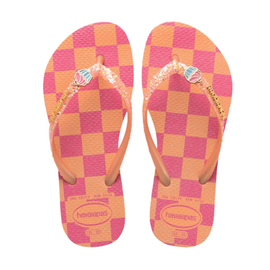 Chinelo Havaianas Kids Menina Glitter II Pessego