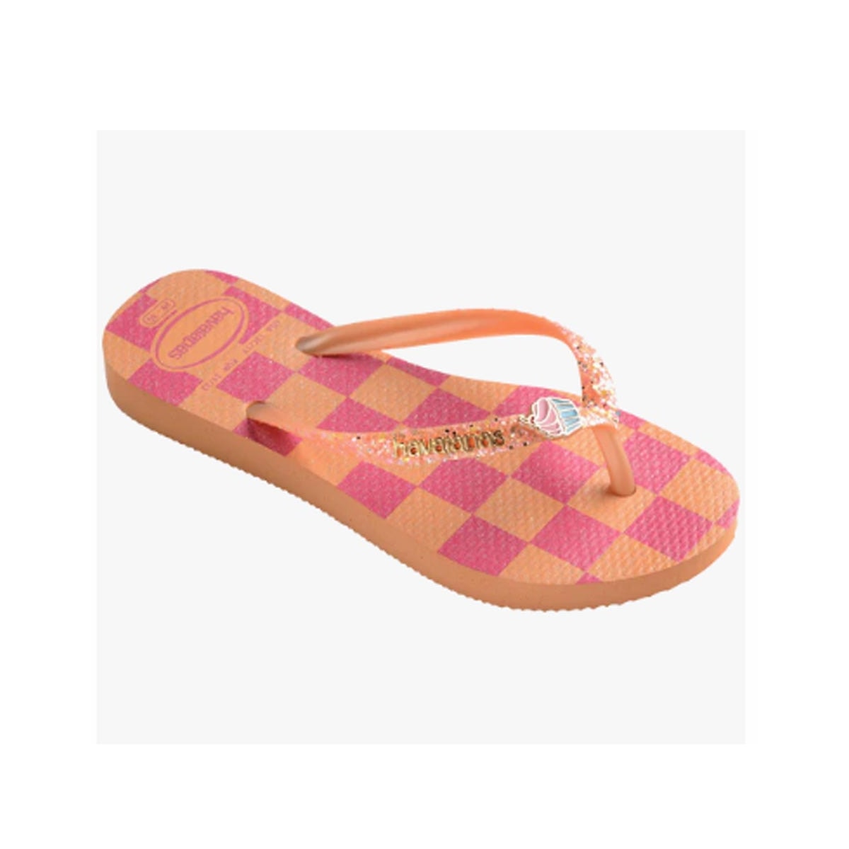 Chinelo Havaianas Kids Menina Glitter II Pessego Chinelo Havaianas Kids Menina Glitter II Pessego