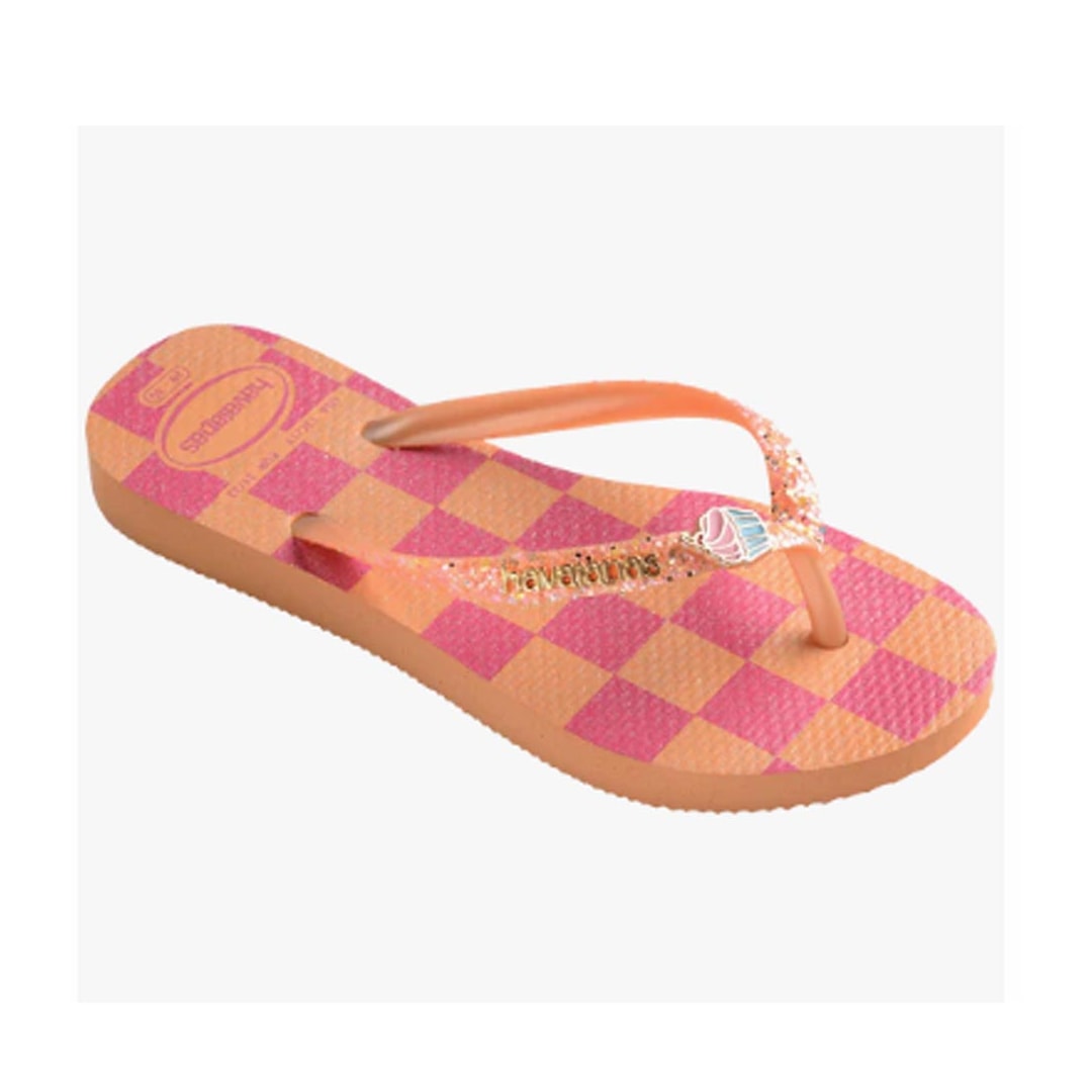 Chinelo Havaianas Kids Menina Glitter II Pessego