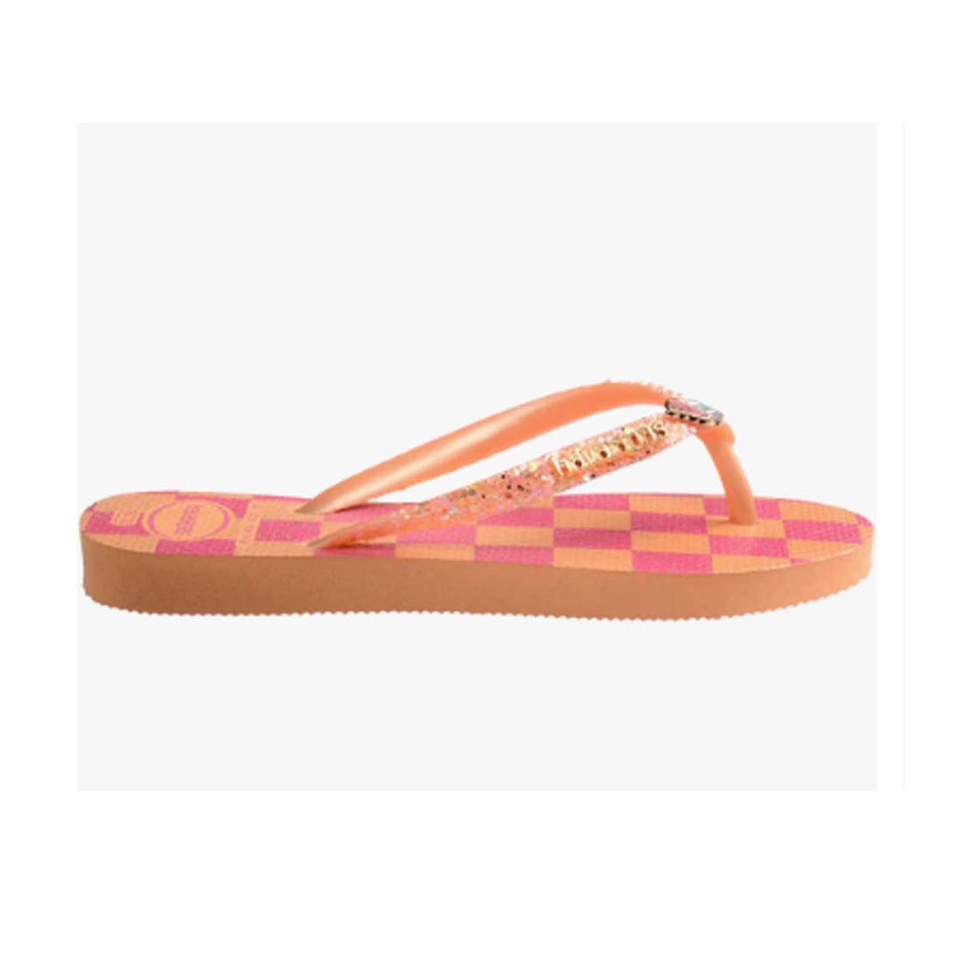 Chinelo Havaianas Kids Menina Glitter II Pessego