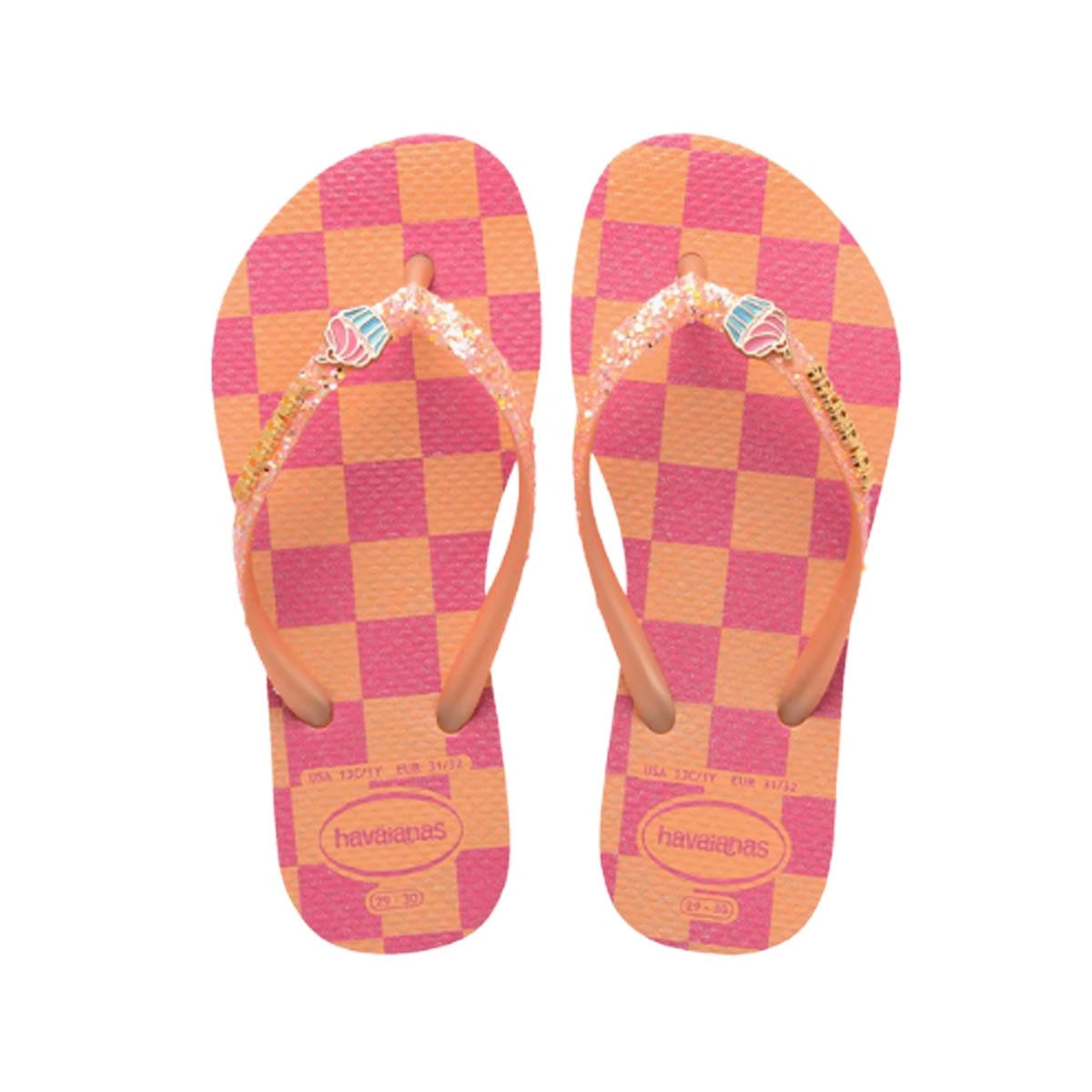 Chinelo Havaianas Kids Menina Glitter II Pessego Chinelo Havaianas Kids Menina Glitter II Pessego