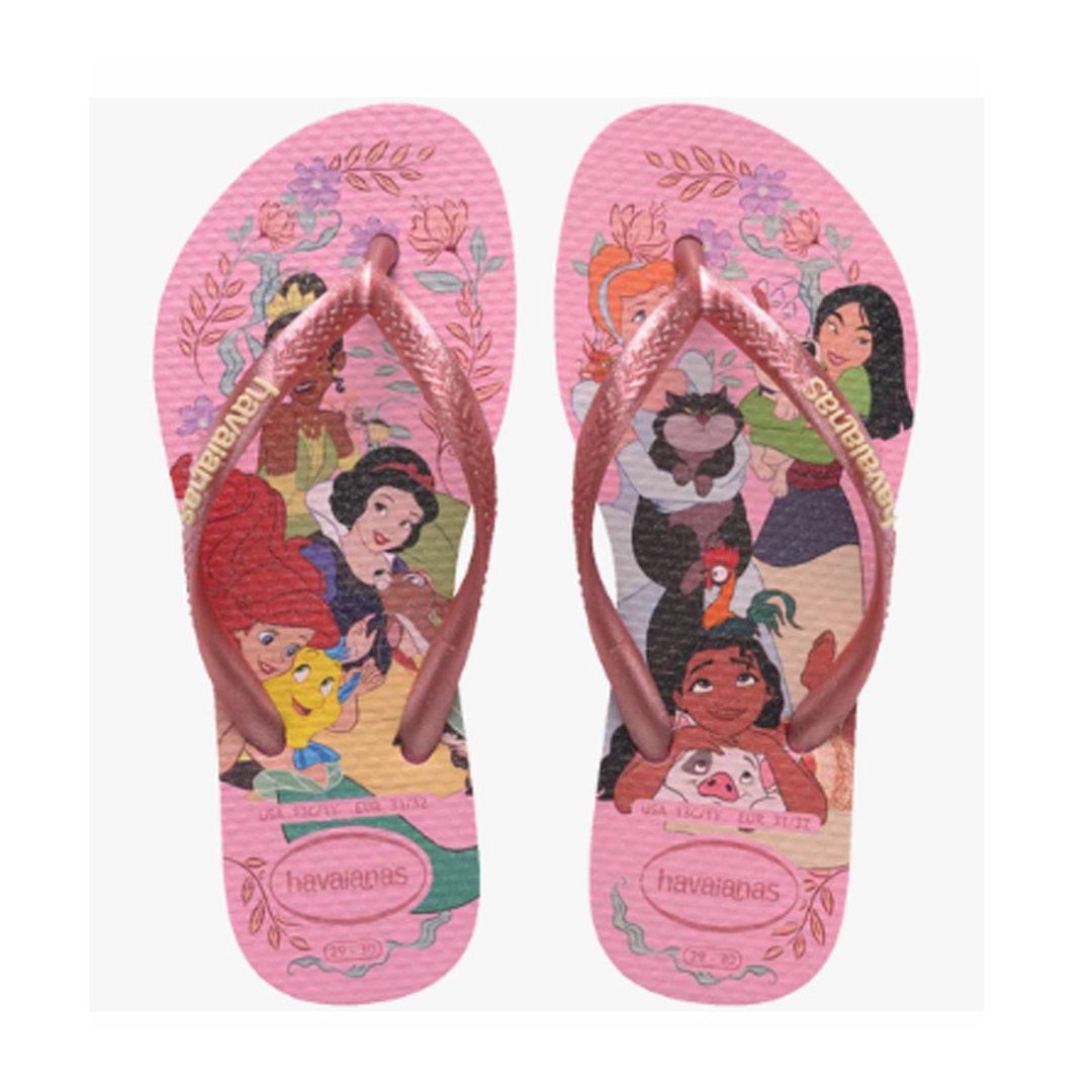 Chinelo Havaianas Kids Slim Princess Rosa Chinelo Havaianas Kids Slim Princess Rosa