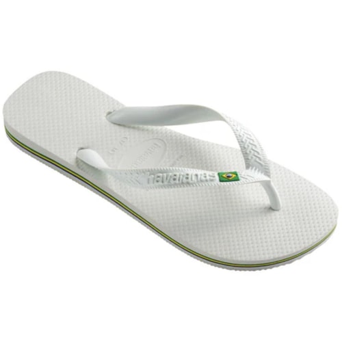 Detalhe - Chinelo Havaianas Masculino Brasil Branco