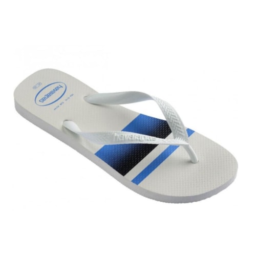 Detalhe - Chinelo Havaianas Masculino Top Basic Branco/Azul