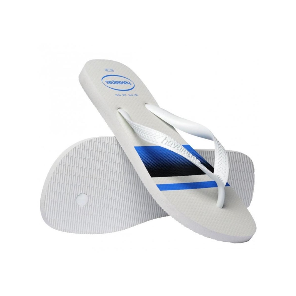 Chinelo Havaianas Masculino Top Basic Branco/Azul Chinelo Havaianas Masculino Top Basic Branco/Azul