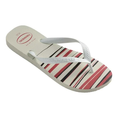 Detalhe - Chinelo Havaianas Masculino Top Basic Branco/Branco/Branco