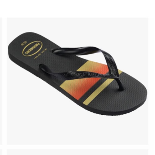 Detalhe - Chinelo Havaianas Masculino Top Basic Preto/Coral
