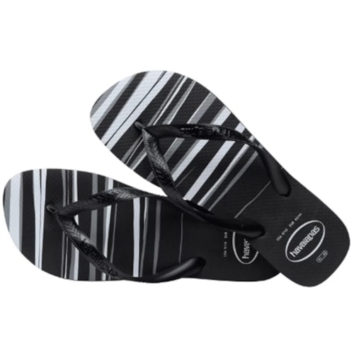 Detalhe - Chinelo Havaianas Masculino Top Basic Preto/Preto/Preto