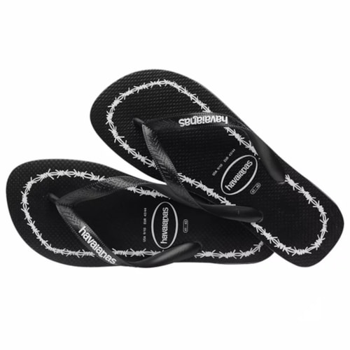 Chinelo Havaianas Masculino Top Goodvibez Preto/Branco