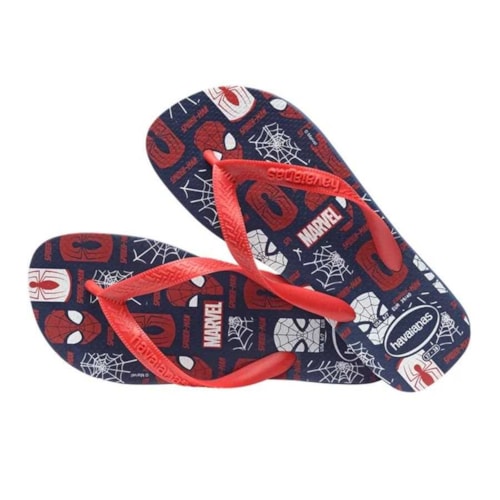 Chinelo Havaianas Masculino Top Marvel Logomania Marinho