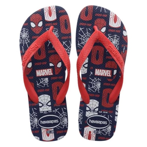 Chinelo Havaianas Masculino Top Marvel Logomania Marinho