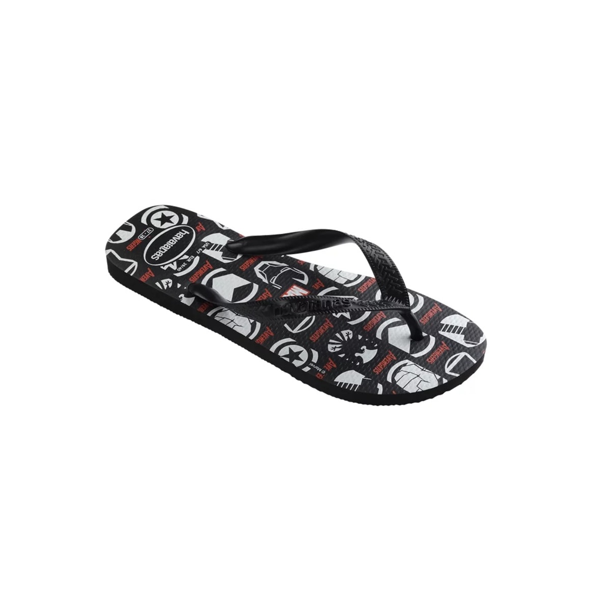 Chinelo Havaianas Masculino Top Marvel Logomania Preto Chinelo Havaianas Masculino Top Marvel Logomania Preto