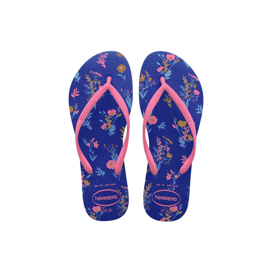 Chinelo Havaianas Sandália Slim Romance Azul Naval