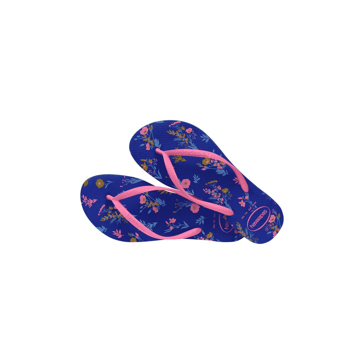 Chinelo Havaianas Sandália Slim Romance Azul Naval