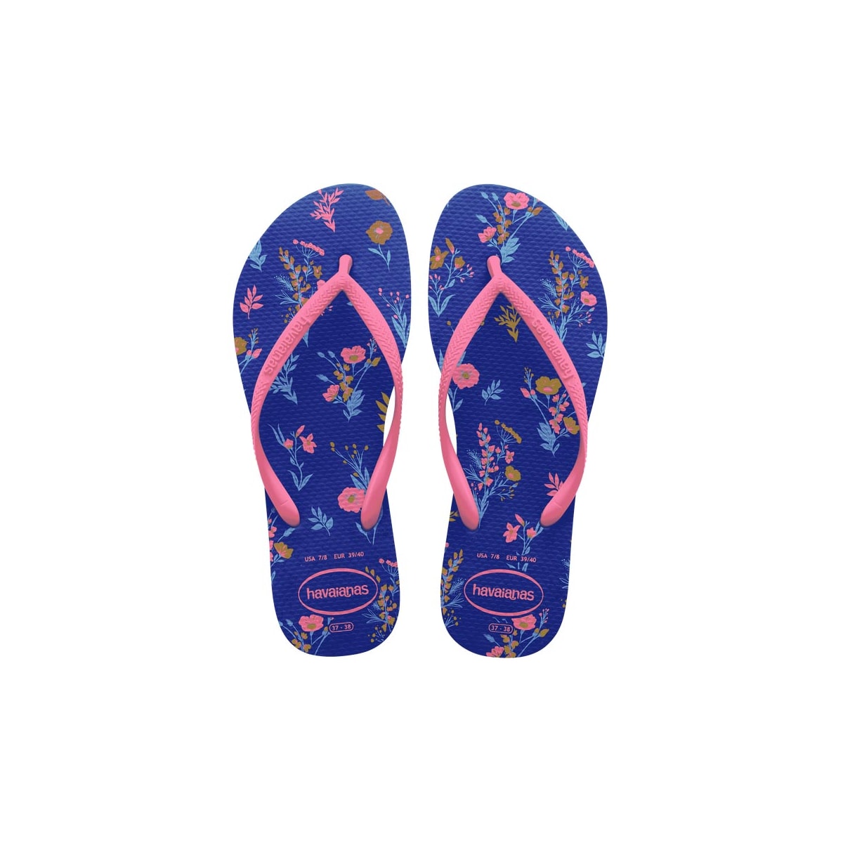 Chinelo Havaianas Sandália Slim Romance Azul Naval Chinelo Havaianas Sandália Slim Romance Azul Naval