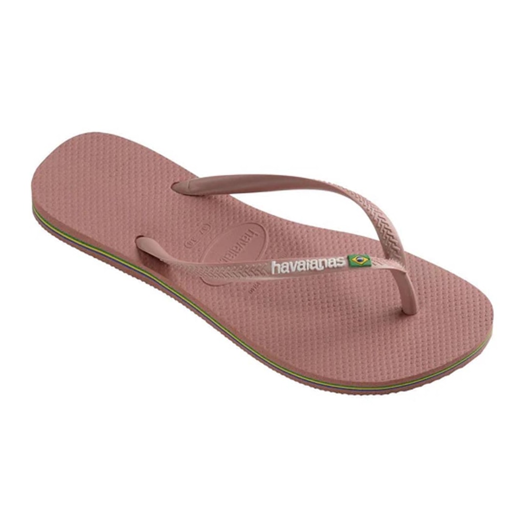 Chinelo Havaianas Slim Brasil Rosa Crocus Chinelo Havaianas Slim Brasil Rosa Crocus