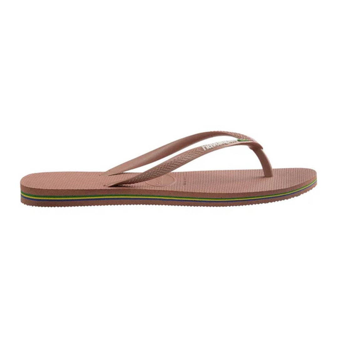 Chinelo Havaianas Slim Brasil Rosa Crocus