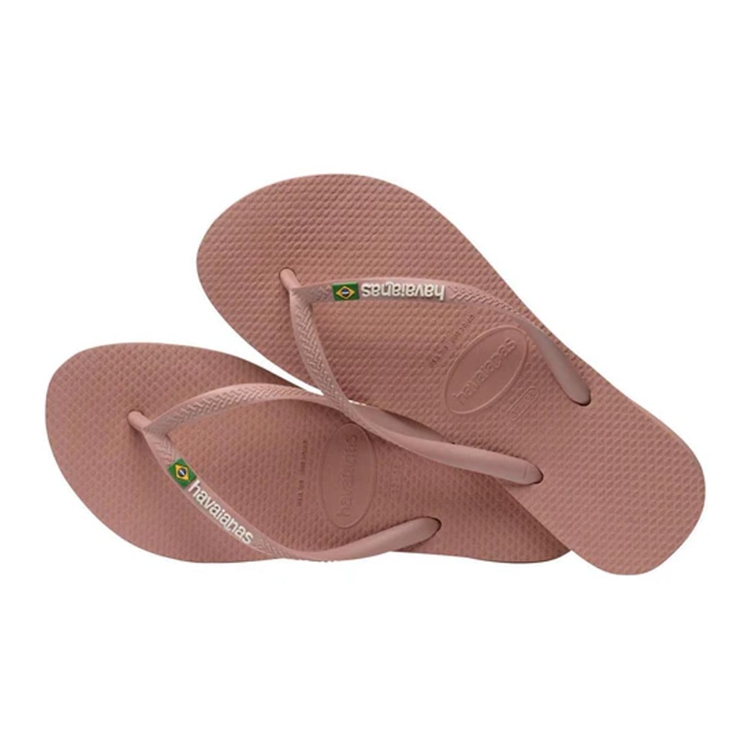 Chinelo Havaianas Slim Brasil Rosa Crocus