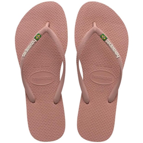 Chinelo Havaianas Slim Brasil Rosa Crocus