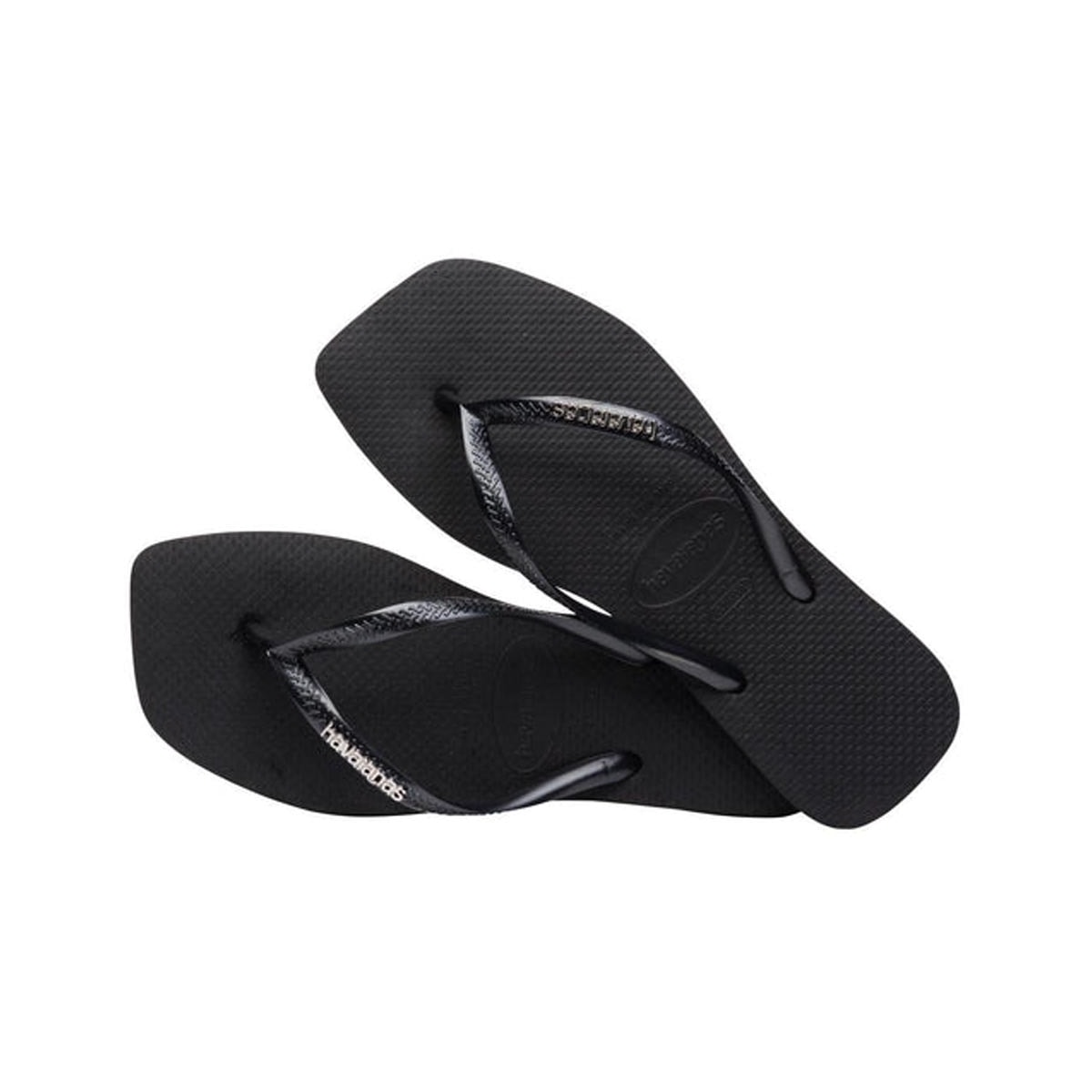 Chinelo Havaianas Slim Logo Mettalic Preto