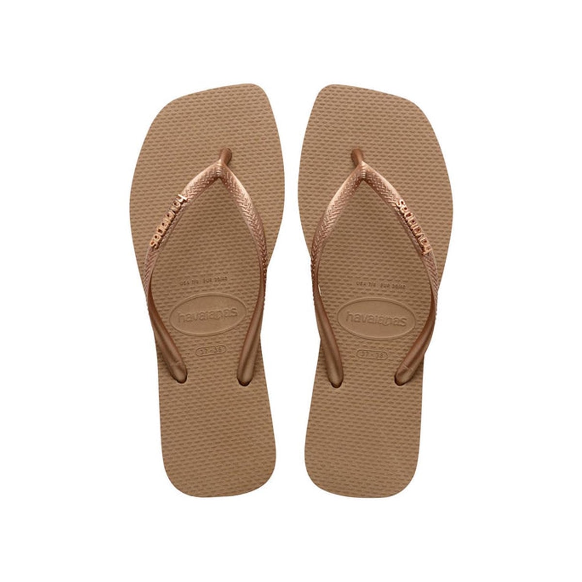 Chinelo Havaianas Slim Logo Mettalic Rose Gold Chinelo Havaianas Slim Logo Mettalic Rose Gold