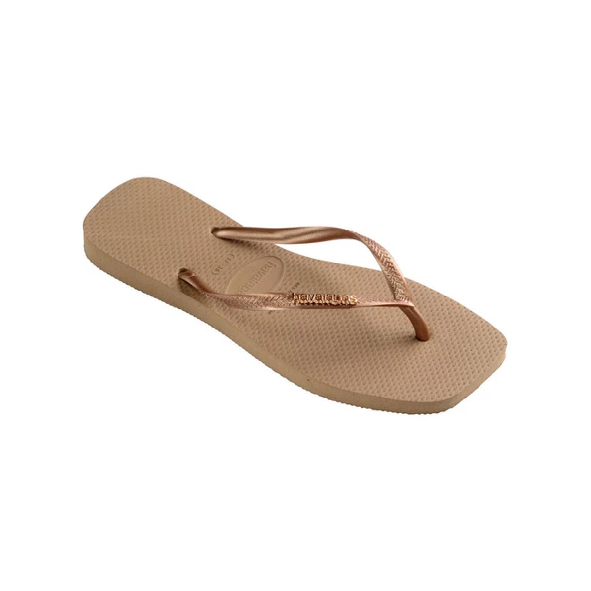 Chinelo Havaianas Slim Logo Mettalic Rose Gold Chinelo Havaianas Slim Logo Mettalic Rose Gold