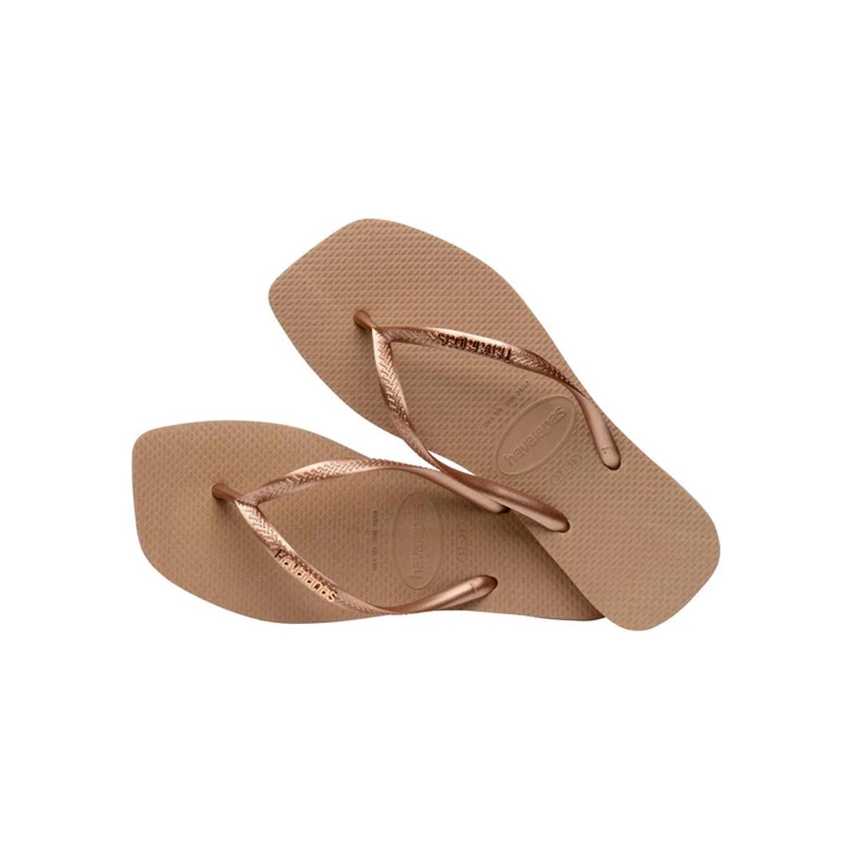 Chinelo Havaianas Slim Logo Mettalic Rose Gold Chinelo Havaianas Slim Logo Mettalic Rose Gold