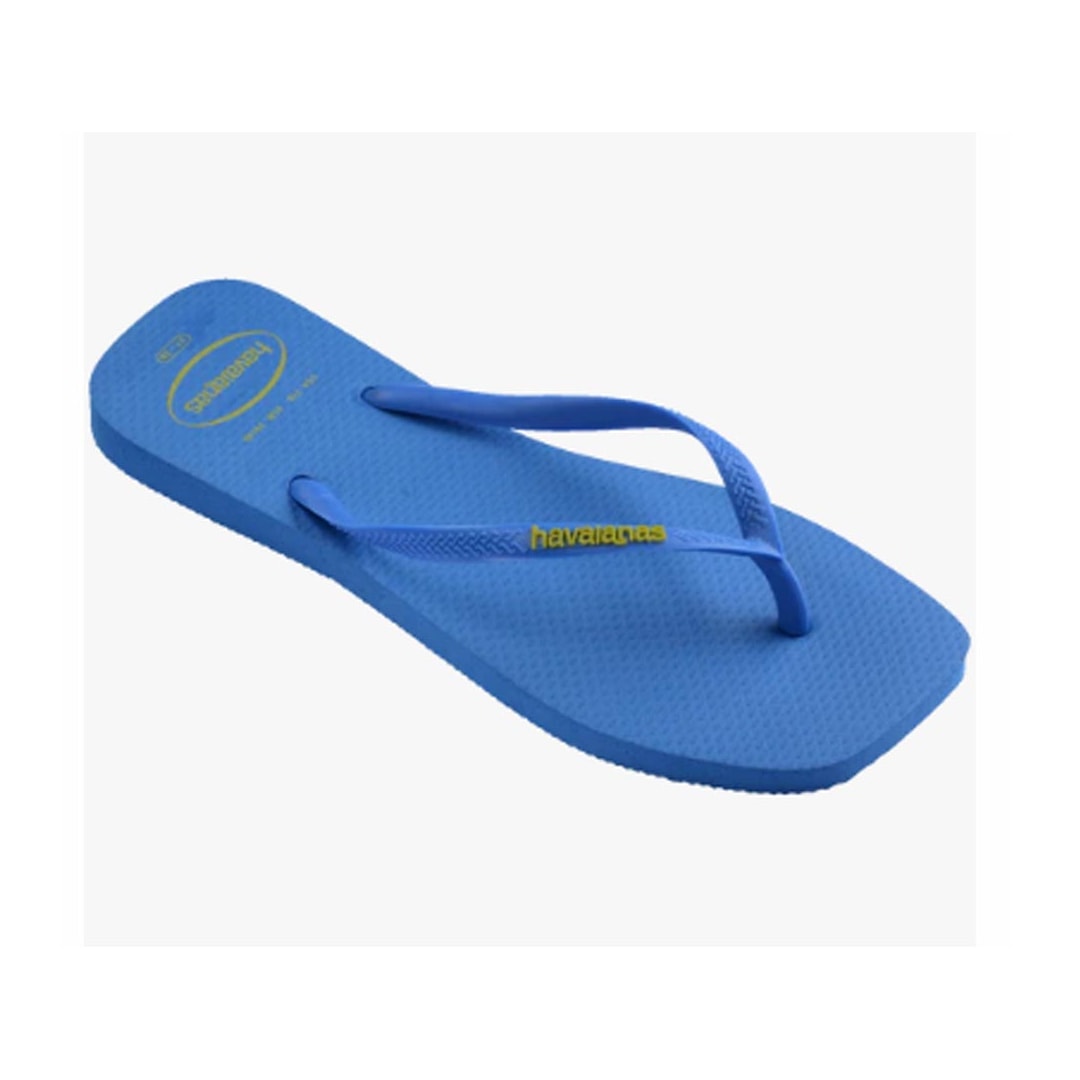 Chinelo Havaianas Slim Logo Popup Square Azul Brilhante