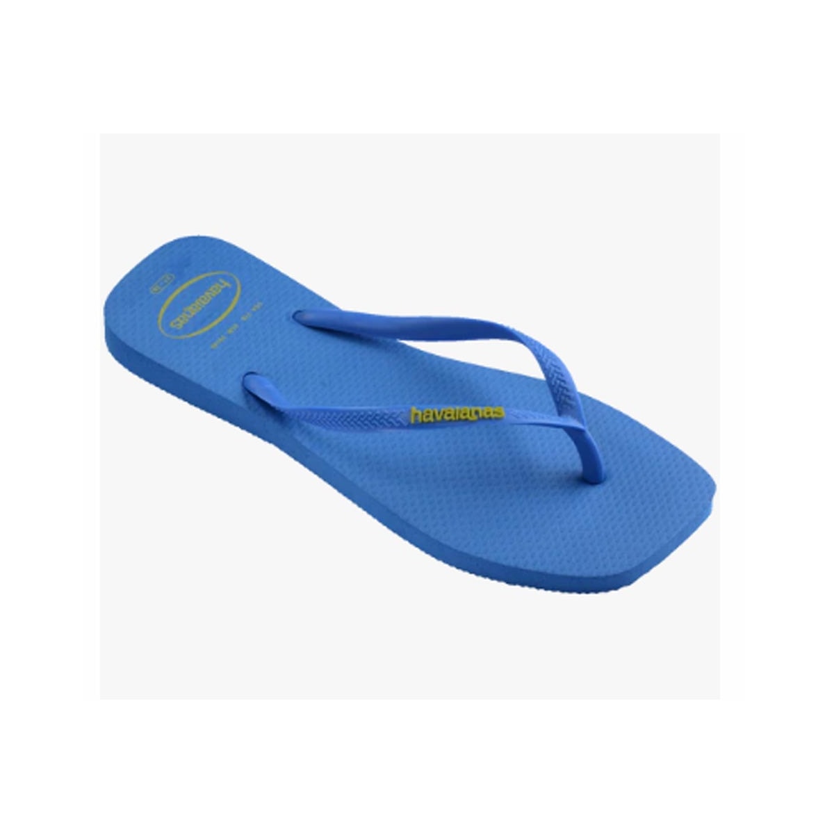 Chinelo Havaianas Slim Logo Popup Square Azul Brilhante
