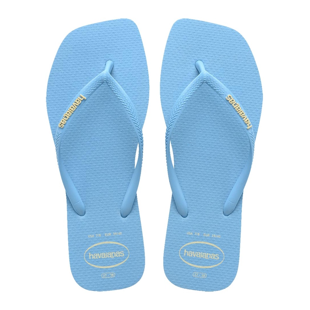 Chinelo Havaianas Slim Logo Popup Square Azul Lavanda Chinelo Havaianas Slim Logo Popup Square Azul Lavanda