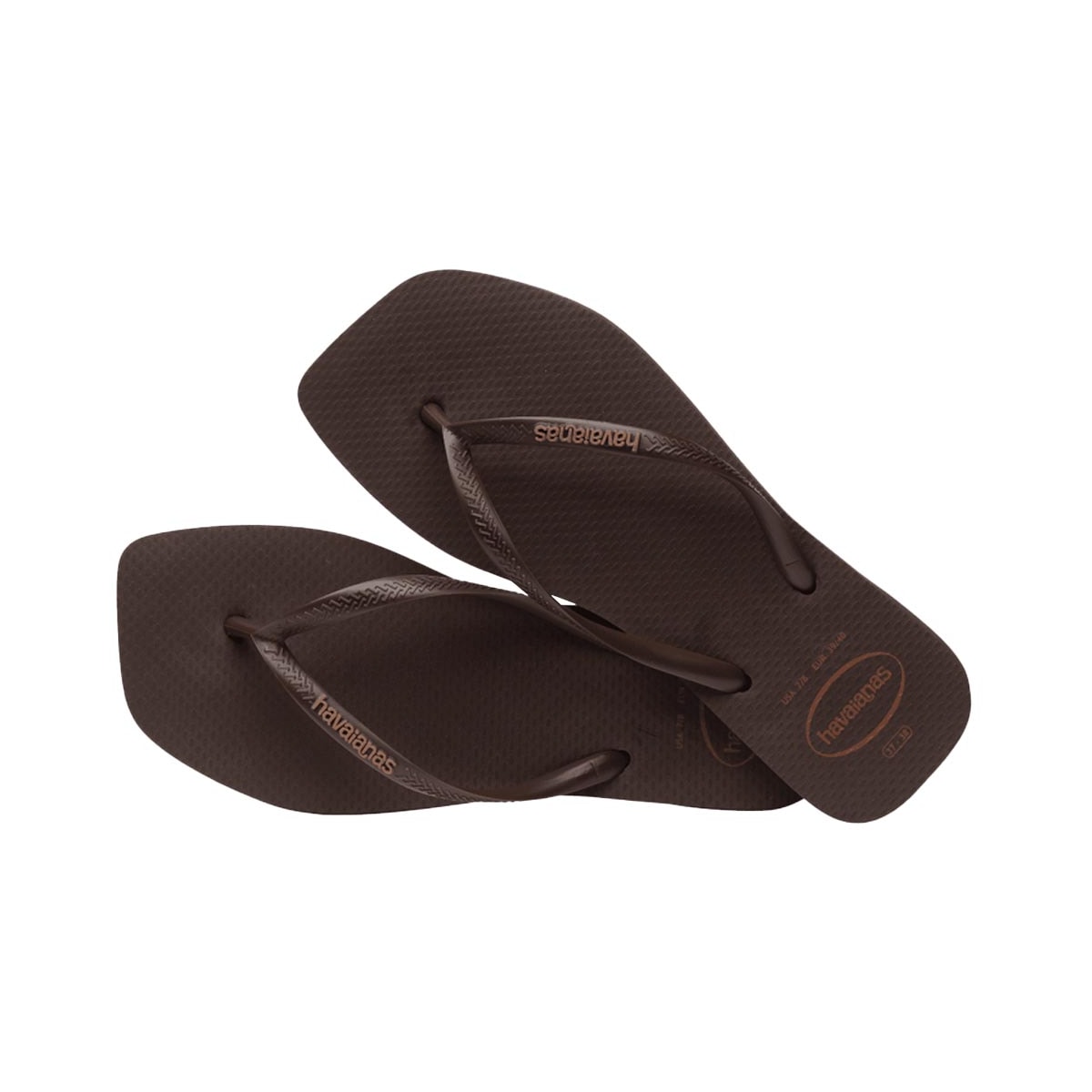 Chinelo Havaianas Slim Logo Popup Square Cafe Chinelo Havaianas Slim Logo Popup Square Cafe