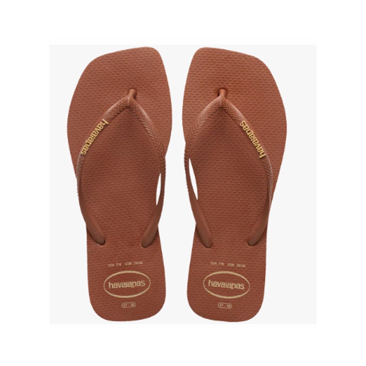 Chinelo Havaianas Slim Logo Popup Square Ferrugem