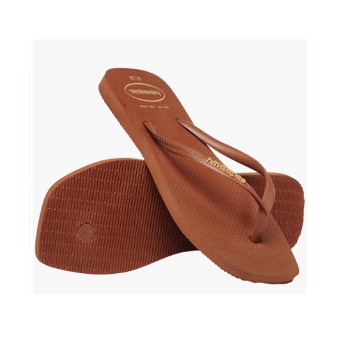 Chinelo Havaianas Slim Logo Popup Square Ferrugem Chinelo Havaianas Slim Logo Popup Square Ferrugem