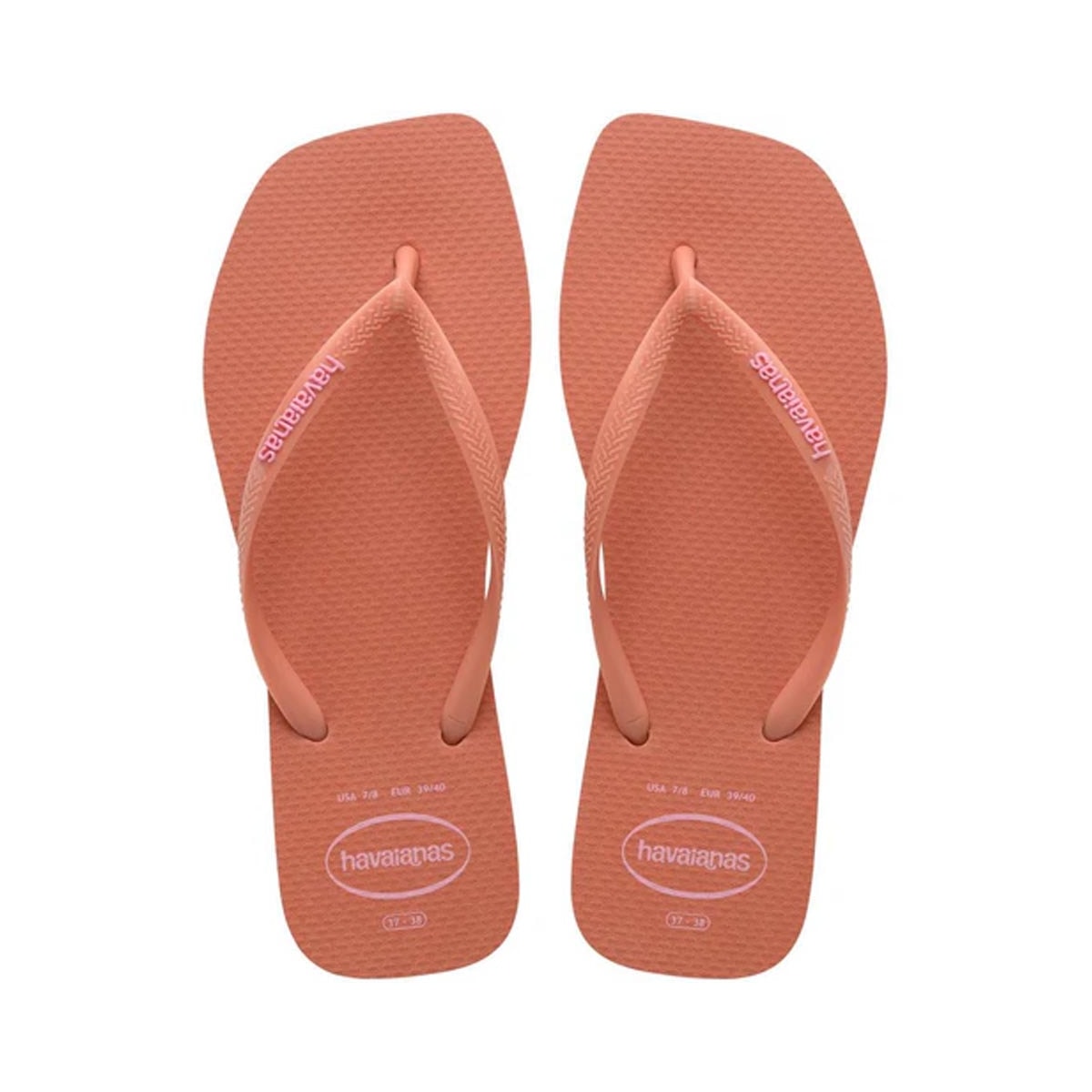 Chinelo Havaianas Slim Logo Popup Square Rosa Clay Chinelo Havaianas Slim Logo Popup Square Rosa Clay