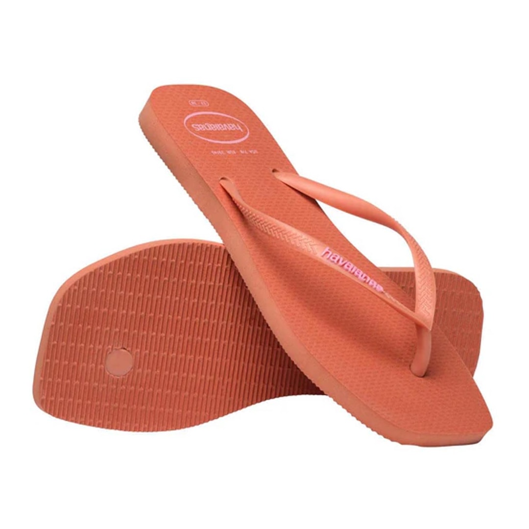 Chinelo Havaianas Slim Logo Popup Square Rosa Clay Chinelo Havaianas Slim Logo Popup Square Rosa Clay
